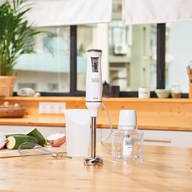 Immersion blender Black+Decker BXHBA600E (600W white)