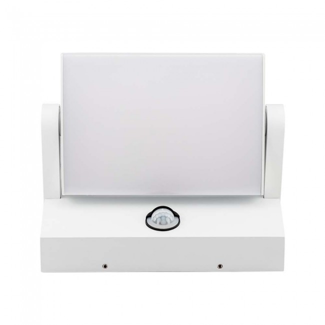 Projector V-TAC 17W LED Fa ade Luminaire Motion Sensor White IP65 VT-11020S 3000K 2520lm