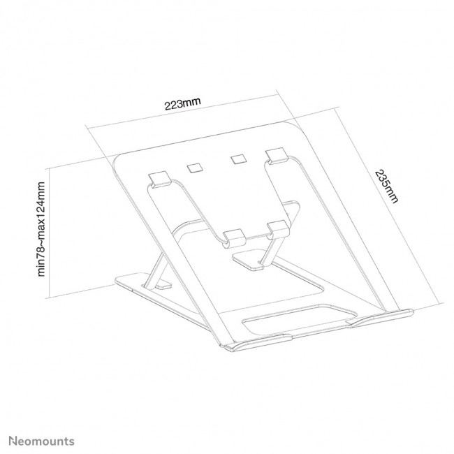 Neomounts NSLS085SILVER Laptop stand 10-17 Neomounts NSLS085SILVER Laptop stand 10-17