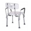 Shower chair with backrest and armrests