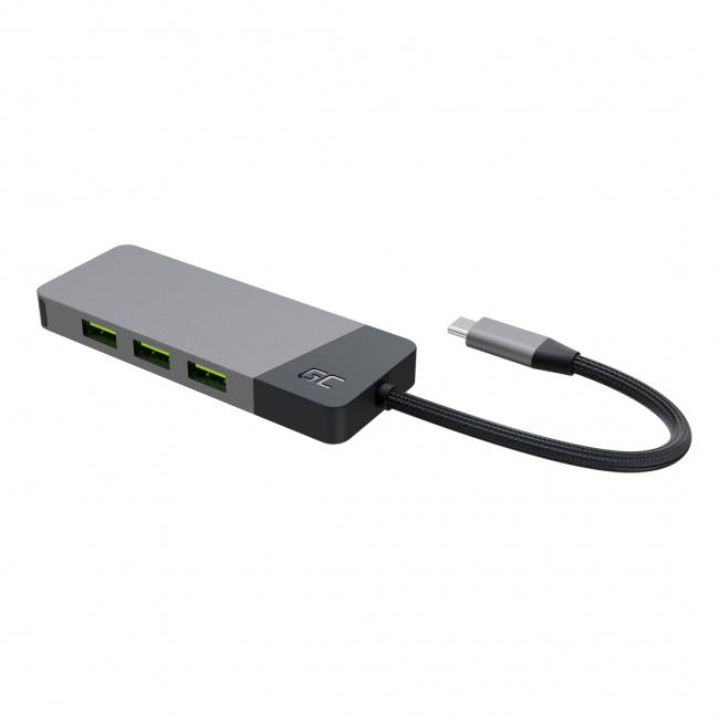 GREEN CELL HUB USB-C ADAPTER GC CONNECT 7W1 (3XUSB 3.1, HDMI 4K 60HZ, USB-C PD 85W, MICROSD/SD) GREEN CELL HUB USB-C ADAPTER GC CONNECT 7W1 (3XUSB 3.1, HDMI 4K 60HZ, USB-C PD 85W, MICROSD/SD)