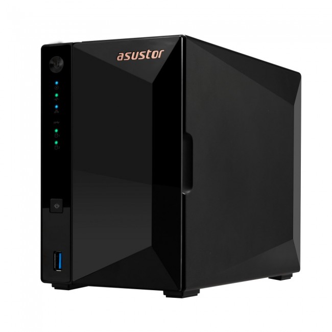 Asustor DRIVESTOR 2 Pro Gen2 AS3302T v2 NAS Realtek RTD1619B 2 GB DDR4 ADM Black