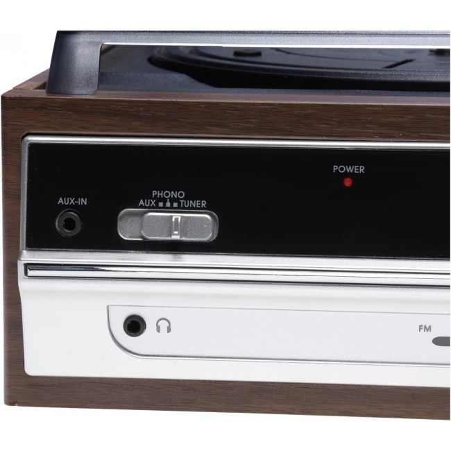 Denver VPR-190MK2 Retro Turntable with Radio and Built-in Speakers