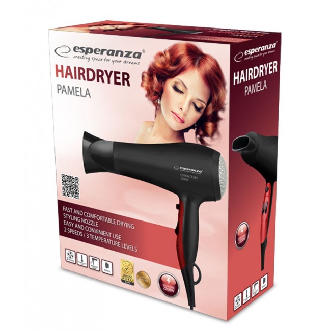 Esperanza EBH004K Hair dryer Black 2200 W Esperanza EBH004K Hair dryer Black 2200 W