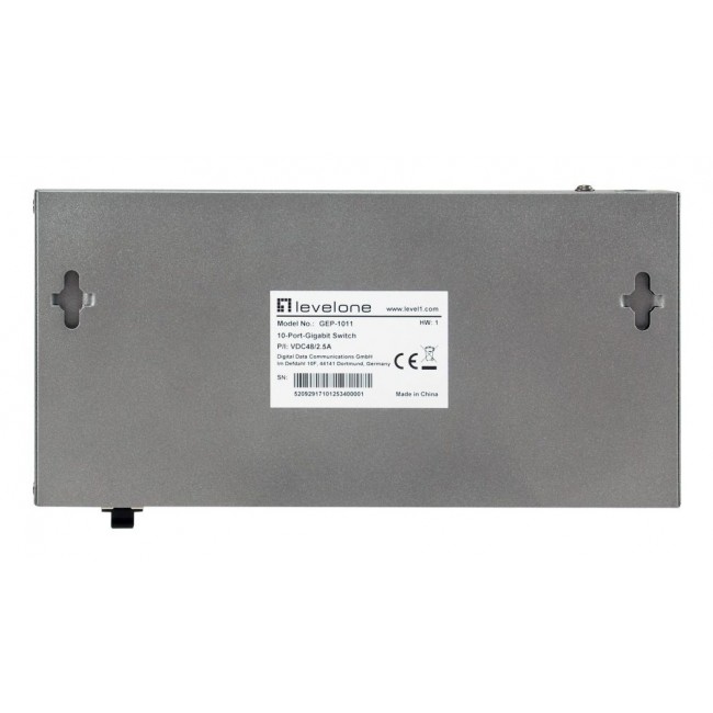 LevelOne 10-Port Gigabit PoE Switch, 802.3af/at PoE, 8 PoE Outputs, 120W Power Budget, 1 x Gigabit SFP, 1 x Gigabit RJ45 Uplink
