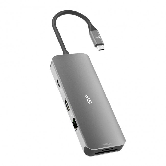 Silicon Power SR30 Docking USB 3.2 Gen 1 (3.1 Gen 1) Type-C Grey, Metallic Silicon Power SR30 Docking USB 3.2 Gen 1 (3.1 Gen 1) Type-C Grey, Metallic