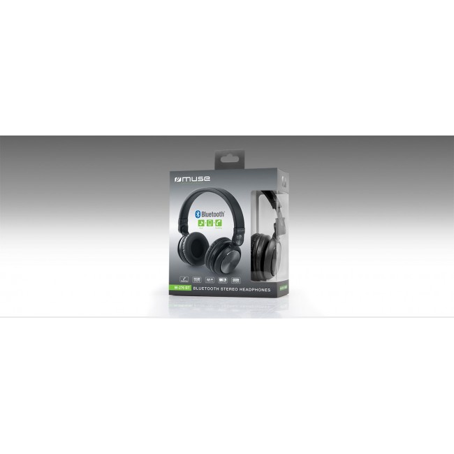 Muse M-276BT headphones/headset Wired & Wireless Head-band Calls/Music Bluetooth Black Muse M-276BT headphones/headset Wired & Wireless Head-band Calls/Music Bluetooth Black