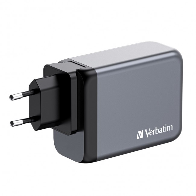 Verbatim GNC-200 GaN Charger 200W with 2 x USB-C PD 100W / 1 x USB-C PD 65W / 1 x USB QC 3.0 (EU/UK/US) Verbatim GNC-200 GaN Charger 200W with 2 x USB-C PD 100W / 1 x USB-C PD 65W / 1 x USB QC 3.0 (EU/UK/US)