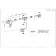 Manhattan TV & Monitor Mount, Desk, Double-Link Arms, 3 screens, Screen Sizes: 10-27