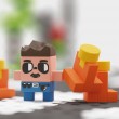 Marioinex Mini Waffle Building Blocks City: Street, 280 pieces