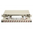 Equip 12-Port Fiber Optic Splice Box, LC Duplex, OM4, 1U, Equipped, Grey