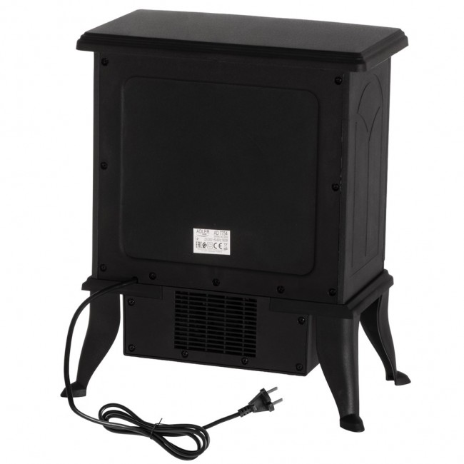 Electric fireplace ADLER AD 7754 2 heat settings: 1000W / 1800W | 3D flame effect | Thermostat Black
