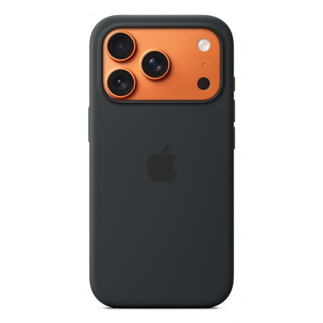 Black silicone case iPhone 17 Pro with MagSafe