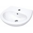 Wall-mounted ceramic washbasin with space for a tap