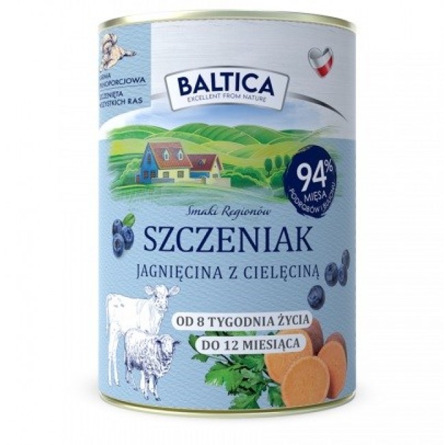 BALTICA Smaki region w Puppy Lamb with veal - wet dog food - 400g