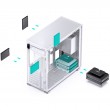 Jonsbo D41 MESH ATX Case, Tempered Glass - white