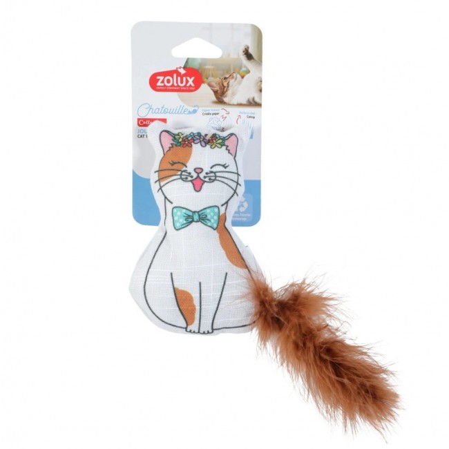 ZOLUX Chatouille Cat with feathers and catnip - cat toy - 13cm