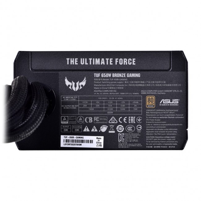 ASUS TUF-GAMING-650B power supply unit 650 W 20+4 pin ATX ATX Black ASUS TUF-GAMING-650B power supply unit 650 W 20+4 pin ATX ATX Black