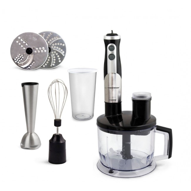Esperanza EKM004 blender 0.6 L Immersion blender Black,Silver,Transparent 800 W
