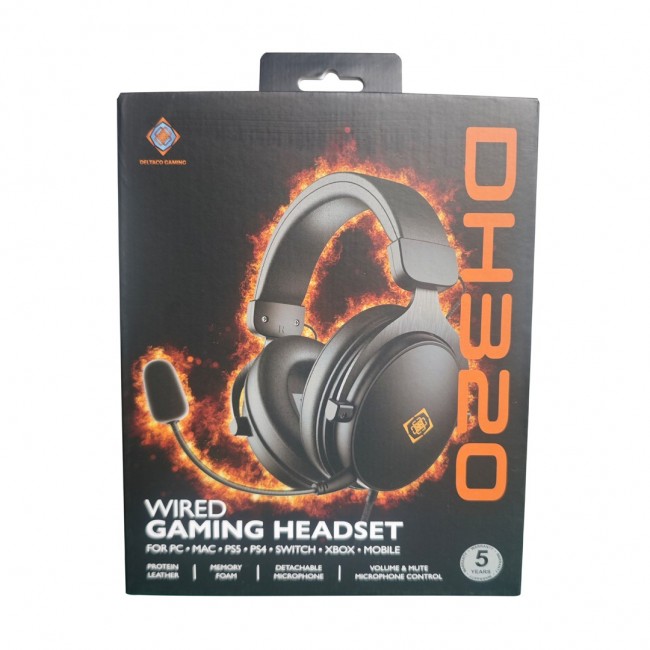Deltaco Gaming GAM-190 headphones/headset Wired Head-band Black