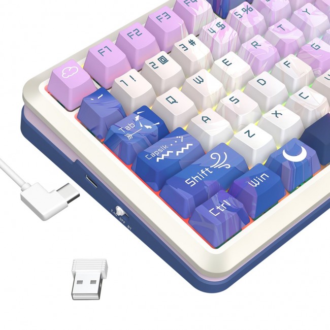 REDRAGON K708AK-RGB-PRO FLEKACT keyboard USB + RF Wireless + Bluetooth White REDRAGON K708AK-RGB-PRO FLEKACT keyboard USB + RF Wireless + Bluetooth White