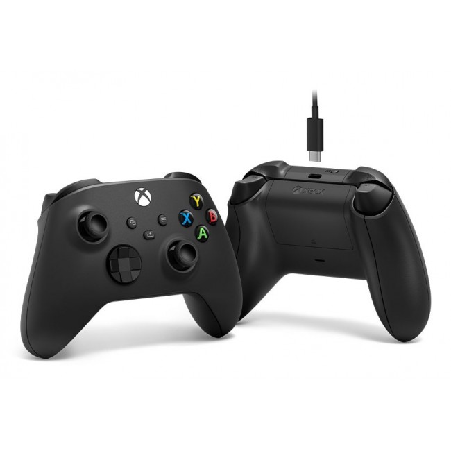 Microsoft Xbox Wireless Controller + USB-C Cable Black Bluetooth/USB Gamepad Analogue / Digital PC, Xbox One, Xbox One S, Xbox One X, Xbox Series S, Xbox Series X