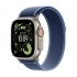 Apple Watch Ultra 3 GPS + Cellular 49mm Natural Titanium Case with Blue/Bright Blue Trail Loop - S/M