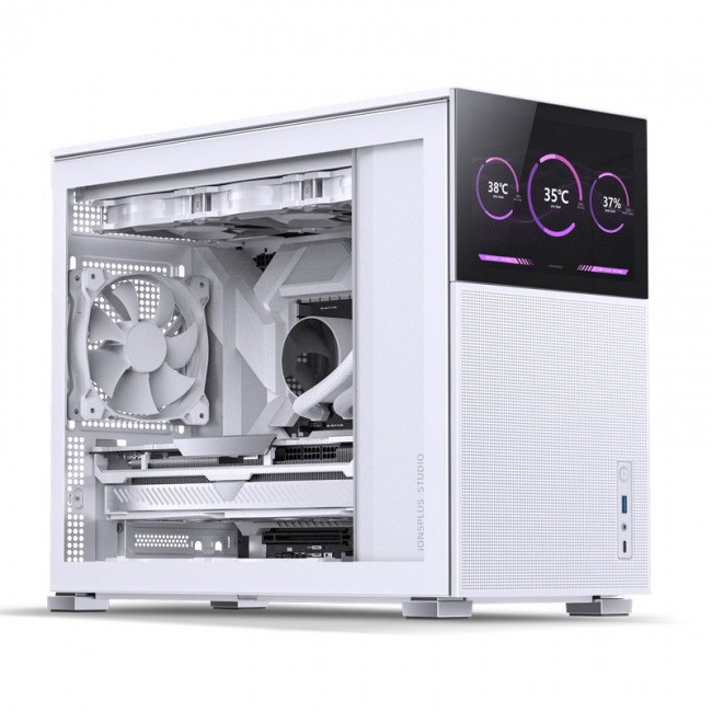 Jonsbo D31 MESH Screen Micro-ATX Case, Tempered Glass - white