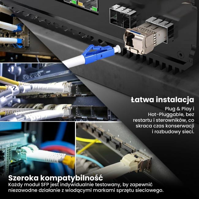 Extralink SFP+ 10G | SFP+ WDM Module | 10Gbps 1270/1330nm, single mode, 20km, LC, DOM, pair, dedicated to HP/ARUBA