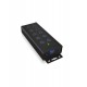 ICY BOX IB-HUB1703-QC3 USB 3.2 Gen 1 (3.1 Gen 1) Type-B 5000 Mbit/s Black