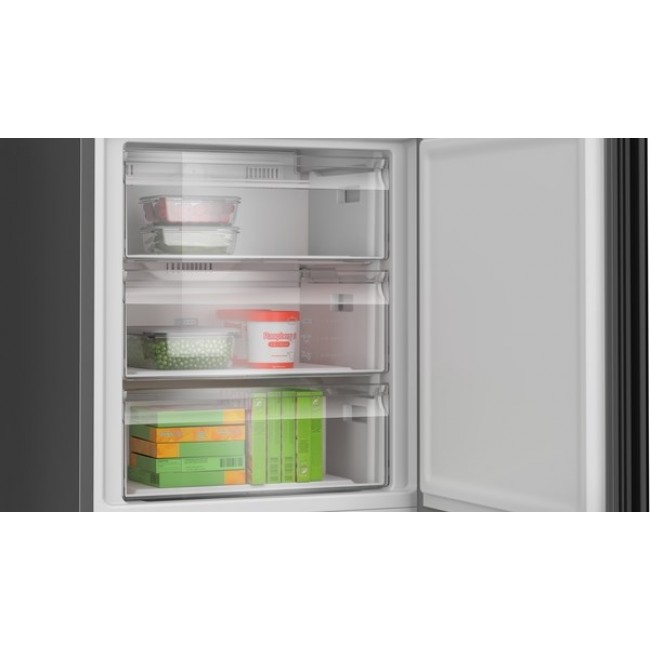 Bosch Serie 6 KGN39LBCF fridge-freezer Freestanding 363 L C Black