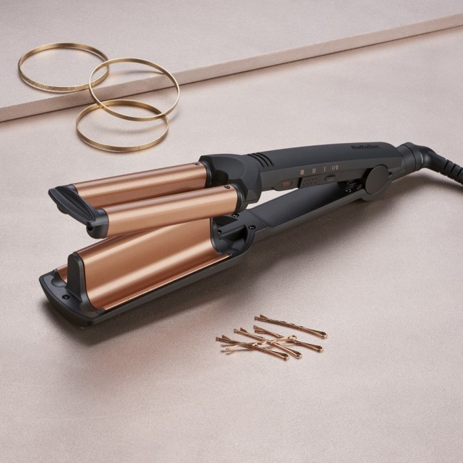 BaByliss Deep Waves Curling iron Warm Black, Orange 98.4