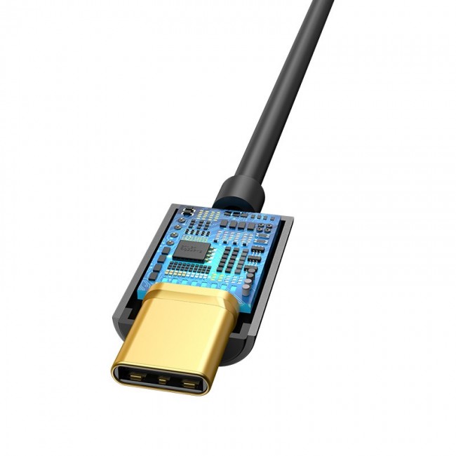 Baseus CATL54-01 cable gender changer Type-C 3.5mm Black