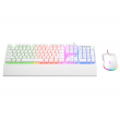 RAMPAGE FORTUNA GAMING SET KEYBOARD WITH MOUSE PAD AND MOUSE White