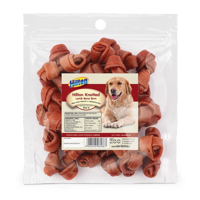 HILTON Knotted Lamb Bone 6 cm - dog chew - 500g