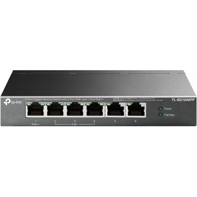 TP-Link 6-Port Gigabit Desktop Switch with 3-Port PoE+ and 1-Port PoE++