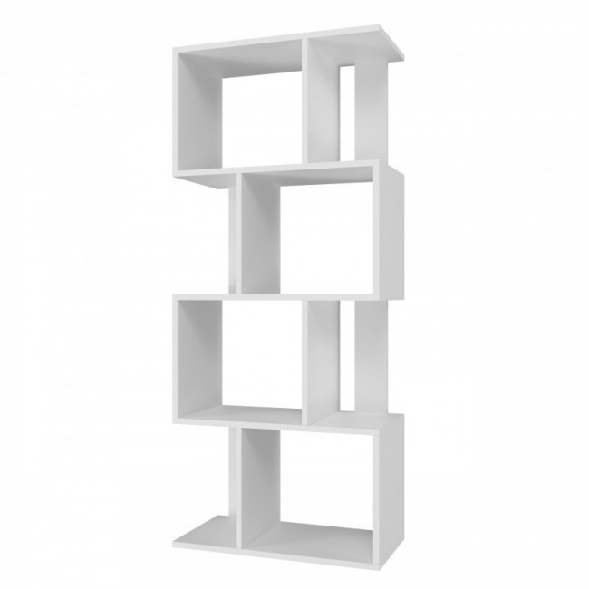 Bookcase FIESTA 4P 59.5x30x140 cm, white