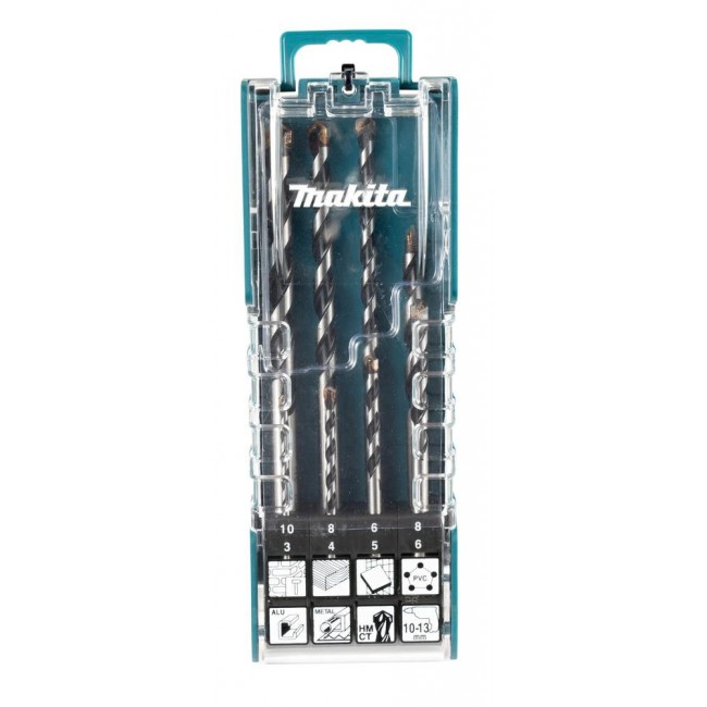 MAKITA ZESTAW WIERTE UNIWERSALNYCH HM/CT 8szt. MAKITA ZESTAW WIERTE UNIWERSALNYCH HM/CT 8szt.