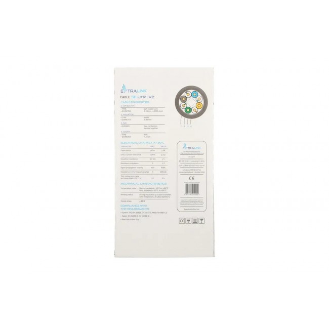 Extralink Twisted pair CAT5E UTP (U/UTP) V2 Indoor 305M Extralink Twisted pair CAT5E UTP (U/UTP) V2 Indoor 305M
