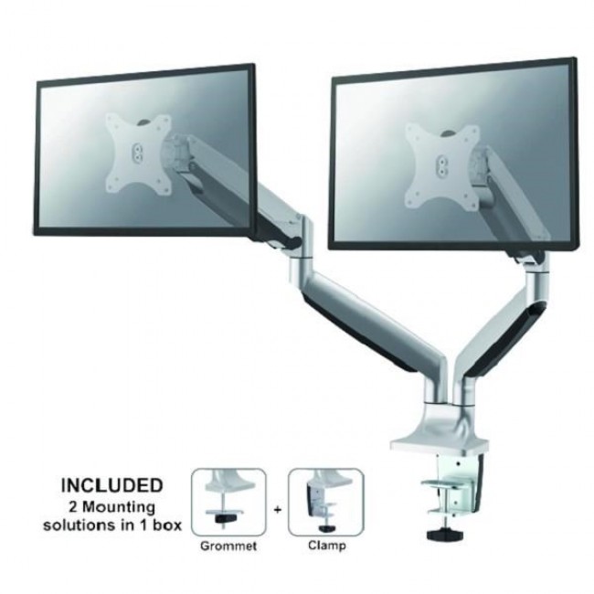 Neomounts NM-D750DSILVER Monitor arm 10-32 Neomounts NM-D750DSILVER Monitor arm 10-32
