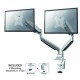 Neomounts NM-D750DSILVER Monitor arm 10-32 Neomounts NM-D750DSILVER Monitor arm 10-32