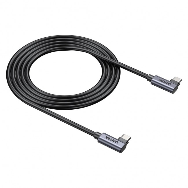 UNITEK C14147ABK01-1M - USB C 90 /90 PD 100W M/M 1M UNITEK C14147ABK01-1M - USB C 90 /90 PD 100W M/M 1M