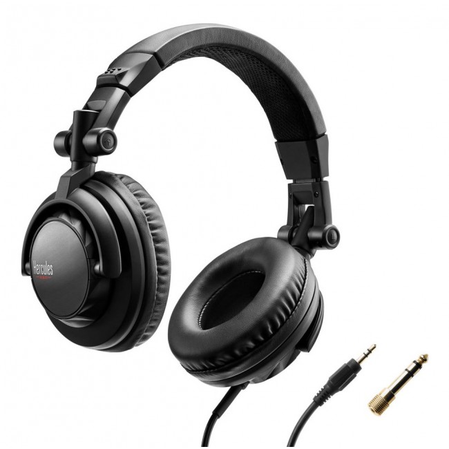 Hercules HDP DJ45 Headphones Wired Head-band Music Black Hercules HDP DJ45 Headphones Wired Head-band Music Black