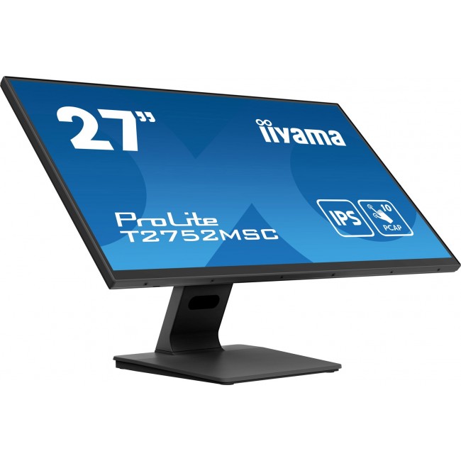 iiyama ProLite 27 Optical Bonded PCAP 10pt touchscreen monitor with IPS panel technology, edge-to-edge glass design and anti-fingerprint coating