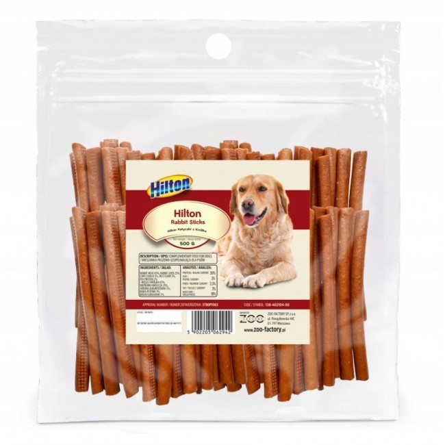 HILTON Soft Rabbit Sticks - dog treat - 500g