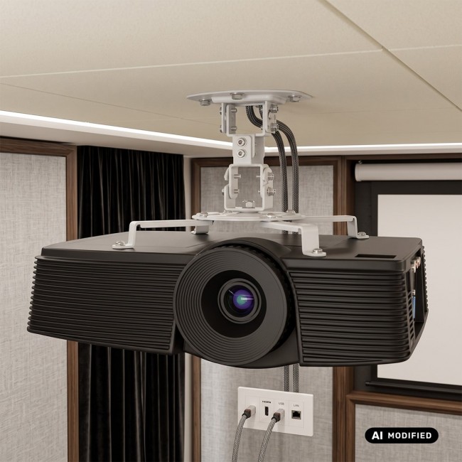 Maclean Ceiling Mount/Hanger for Projectors, 54 320 mm, up to 13.5 kg, 360-degree rotation, MC-200 W
