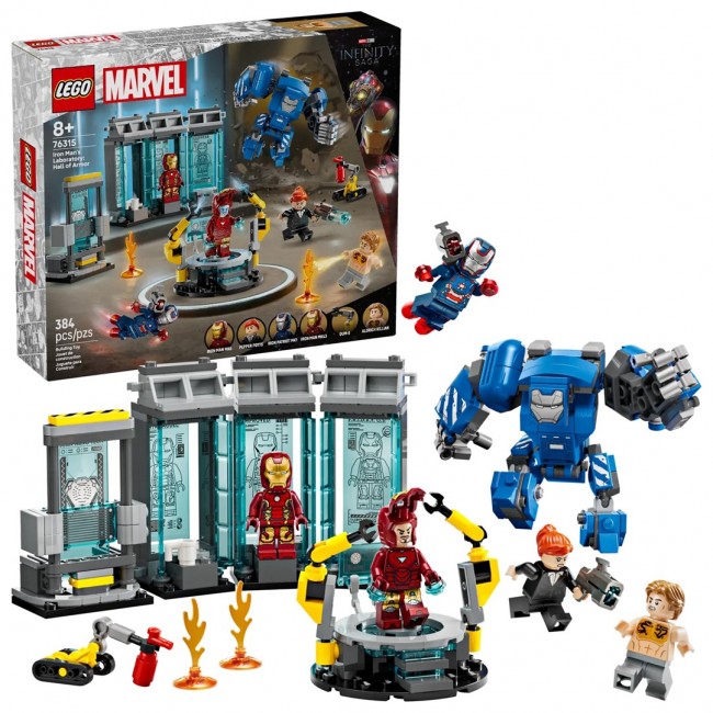LEGO MARVEL 76315 Iron Man s Laboratory: Hall of Armor