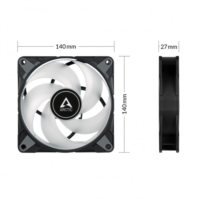 ARCTIC P14 PWM PST A-RGB 0dB - Semi-Passive 140 mm Fan with Digital A-RGB ARCTIC P14 PWM PST A-RGB 0dB - Semi-Passive 140 mm Fan with Digital A-RGB
