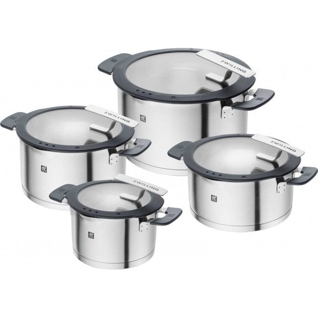 ZWILLING SIMPLIFY 66870-004-0 Pots set Stainless steel 4 pcs. Silver Black ZWILLING SIMPLIFY 66870-004-0 Pots set Stainless steel 4 pcs. Silver Black