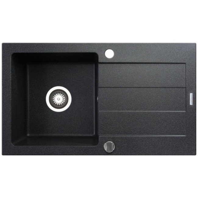 Pyramis Sparta 1B 1D granite sink with drainer 700166701 Volcano (black), 1 bowl Pyramis Sparta 1B 1D granite sink with drainer 700166701 Volcano (black), 1 bowl